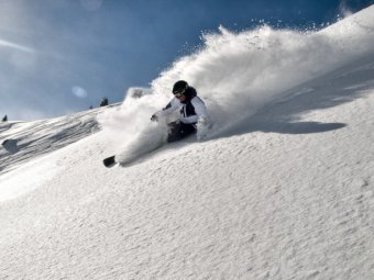 Powder skiing at Breck!