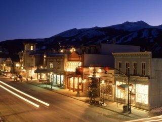 Scenic Night View of Town of Breckenridge